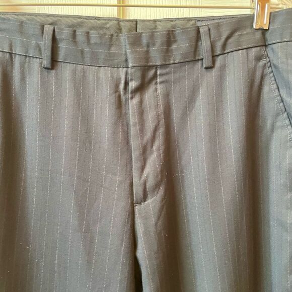 NAVY BLUE PINSTRIPE PANTS BY BANANA REPUBLIC SIZE 32/30 EUC - Picture 3 of 6